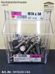 Und egal, ob din sechskantschraube m20. Mps Elektro Rollladen Shop M10x30 V4a Sechskantschraube Din 933 Iso 4017 Sw17 Schlusselweite Material V4a Vollgewinde