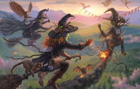 Are you looking for cartoon witch broom design images templates psd or png vectors files? Wallpaper Cat Owl Competition Art Race Flight Witch Broom Children S Nelly Amosova Witch Race Images For Desktop Section Fantastika Download