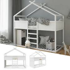 Best for kids kinderbett kinderhaus mit rausfallschutz jugendbett natur haus holz vitalispa kinderbett everest etagenbett weiß hochbett (90 x 200 cm / 140 x 200 cm). Etagenbett Kinder Haus