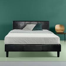 Our bestselling design is now available with even more practicality, equipped with a convenient shelf and. Zinus Jade 37 Faux Leather Upholstered Platform Bed Full Walmart Com Walmart Com