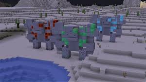 The Redstone Monstrosity Along With Diamond And Emerald Variants Minecraft Minecraft Fountain Minecraft Blueprints Minecraft Projects
