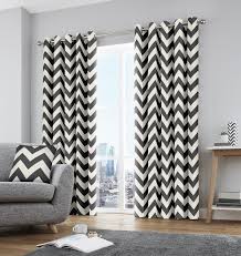 Black And White Pattern Curtains Chevron Black Ready Made Eyelet Curtains Harry Corry Limited Chevron Curtains Ready Made Eyelet Curtains White Curtains