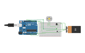 Netlist (make a text file containing the following text, verbatim): Npn Transistor As A Switch For Working Motor With Arduino Tinkercad