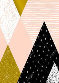 Black & white combines elements of artificial life and strategy. Abstract Geometric Composition In Black White Gold And Pastel Royalty Free Cliparts Vectors And Stock Illustration Image 49725185