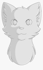 Series of black and white design elements. Drawing Medium Head Warrior Cat Drawings Head Hd Png Download Kindpng