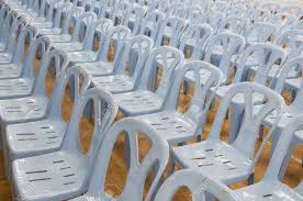 7 inches of distance from chair to end of table on each side of the chair. Many Chairs In The Place Of The Meeting Stock Photo Picture And Royalty Free Image Image 20695927