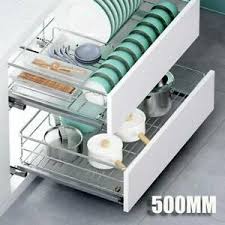 Esow kitchen cabinet shelf organizer, expandable & stackable counter spice racks, multifunctional storage racks for kitchen,bathroom,cupboard & pantry, stainless steel 304 brushed nickel finish(2 pack). Stainless Steel Cabinets Kitchen Units Sets For Sale Ebay