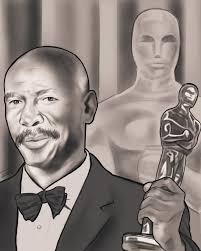The Gentleman holding his trophy” Black American actor Louis Cameron  Gossett Jr, R.I.P. #louisgossettjr #actor #drawingsketch #digitalart  #illustration By Billy @artmastermonroe