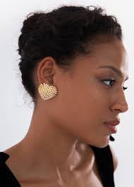 Christa Earrings -- Crystal Antique Gold