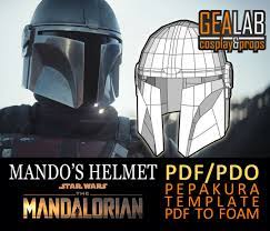 Mando Helmet Pepakura PDF & PDO Templates for Foam Cosplay - Etsy