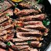 Pork tenderloins marinated in bourbon, brown sugar, soy sauce. 1