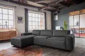 Gemütliches polstermöbel im modernen design: Kawola Ecksofa Extra Sofa Leder Grau Recamiere Links Klein Mit Manueller Sitztiefenverstellung Ecksofa Sofas Mobel Mobel Style