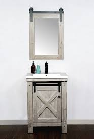 Maybe you would like to learn more about one of these? 24 Rustic Solid Fir Barn Door Style Vanity With Ceramic Single Sink No Faucet