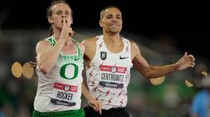 1500 meters = 0.93205678836 miles Olympic Trials 20 Year Old Cole Hocker Outkicks Reigning Gold Medalist