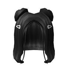 Black Half Up Spacebuns With Hairclips Roblox Black To Pink Hoodie Roblox Black Hair Roblox
