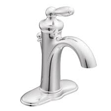 In order to remove the handles a 3/32 hex is required. Moen Brantford Chrome 1 Handle Single Hole Watersense Bathroom Sink Faucet With Drain And Deck Plate In The Bathroom Sink Faucets Department At Lowes Com