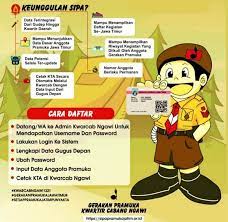 Pramuka, siapa yang tak kenal dengan gerakan ini. Ayo Daftarkan Dirimu Pada Sipa Kwarcab Ngawi