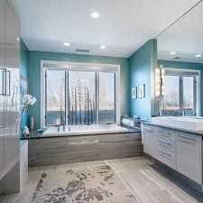 Aqua Walls With Grey Stone Around Tile On Floors The Colors I Want To Use In The Kitchen Modern Bathroom Design Turquoise Bathroom Bathroom Interior Design