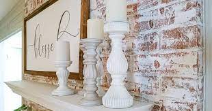 Candles are always a great option for nonfunctioning fireplaces. How To Update A Brick Fireplace With Chalk Paint Diy Beautify Creating Beauty At Home