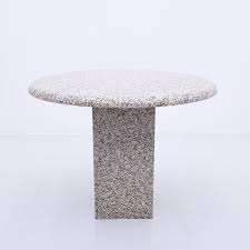 Kitchen with large granite island. Round Granite Dining Table 1980s 160368
