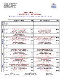 Am lipsit doar anii de facultate; Orar Utm Informatica