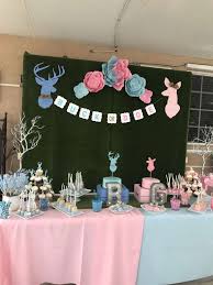 Buck Or Doe Gender Reveal Party Ideas Photo 2 Of 9 Gender Reveal Party Decorations Gender Reveal Decorations Baby Reveal Party