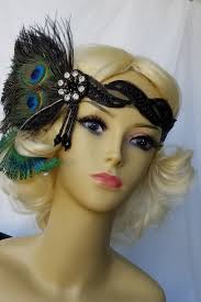 Buy PEACOCK FEATHER FLAPPER Headpiece, Downton Abbey, Feather Headband,  Roaring 20's Flapper Headband, Beaded Gatsby Headband "ashley Peacock"  Online in India