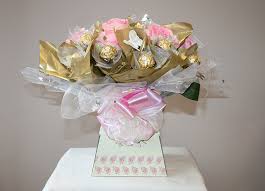 The ferrero rocher bouquet comes handmade with 18 chocolates., extra chocolates can be added to make this a larger bouquet. Chocolate Bouquets Bristol Florist Cala S Flowers
