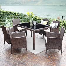 Sonika rectangular dining table & chair, set size: Grey Wisteria Lane Outdoor Wicker Chair 3 Piece Patio Dinning Chair Modern Contemporary Single Rattan Armchair Set Patio Dining Chairs