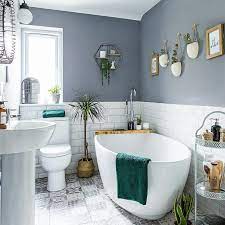 The mirror with rounded corners and the stool with golden legs pop out first. Bathroom Ideas Designs Trends And Pictures Ideal Home