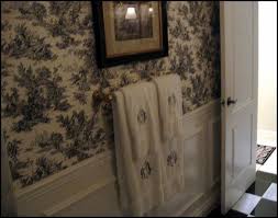 Black And White Toile Wallpaper Bathroom The All Black And White Room In My House French Home Decor Wallpaper Living Room White Room