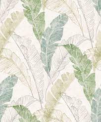Banana Leaf By Grandeco Green Wallpaper Wallpaper Direct In 2021 Feather Wallpaper Green Leaf Wallpaper Green Wallpaper