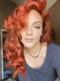A Light Makeup Look To Go With My New Fiery Red Hair Makeup Beauty Light Red Hair Red Peach Hair Dark Hair Dye