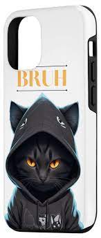 Amazon.com: iPhone 12/12 Pro Funny cat Meme saying Bruh with Cat Greetings  Teens Boys Case : Cell Phones & Accessories