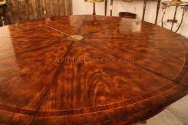 The wide selection of round dining room tables allows each shopper to find just the right product to reflect the shopper's sensibilities. 90 Round Mahogany Radial Dining Table With Jupe Patent Action