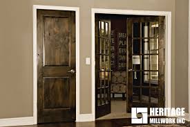 Browse our variety of interior doors—get inspiration today. Knotty Alder Stained Dark With White Trim Home Office Minneapolis By Heritage Millwork Inc Houzz