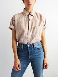 Boxy Short Sleeve Shirt Vintage Button Down Shirt Sold Shirt Outfit Women Shirt Outfit Fashion