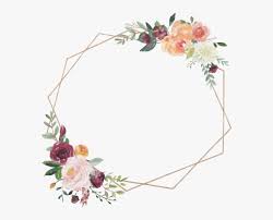 Frame Overlay Flowers Roses Geometric Kpopaesthetic Geometric Flower Frame Png Transparent Png Kindpng
