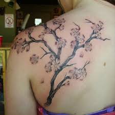 Black And White Cherry Blossom Shoulder Tattoo 30 Artistic Cherry Blossom Tree Tattoo Slodive Tree Tattoo Black Blossom Tattoo Cherry Blossom Tree Tattoo