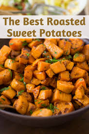 The Best Roasted Sweet Potatoes Recipe Recipe Roasted Sweet Potatoes Sweet Potato Recipes Healthy Sweet Potato Recipes Roasted