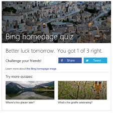 That is smaller than the other quiz such as warpspeed, supersonic, furry friends and more. Learn Earn And Have Fun With Three New Experiences On Bing Bing Search Blog