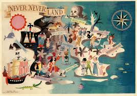 Custom Hot Selling Neverland Peter Pan Pillow Case Standard Size 20x30 Neverland Map Peter Pan Disney Mary Blair