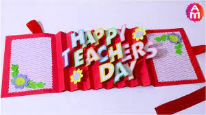 Tie the vase with a ribbon bow. Teachers Day Cards Designs Homemade Google Search