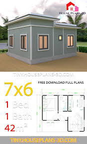 In particular, it is suitable for prefabricated houses in densely populated neighborhoods. House Plans 7x6 With One Bedroom Flat Roof Samphoas Plan