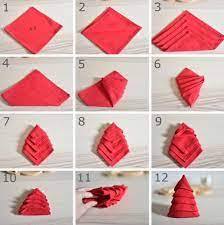 Tutoriels en photos et vidéos. Pliage De Serviette Pour Noel Ma Jolie Food