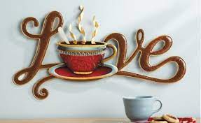 Makes a great addition to your home or office. Steaming Coffee Cup Love Metal Wall Art Plaque Hanging Kitchen Home Decor Coffee Wall Art Coffee Decor Kitchen Coffee Theme Kitchen
