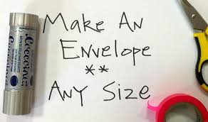 Learn how to make an envelope for a card with this easy to use a7 template. How To Make An Envelope Any Size