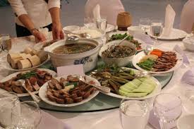 Food court at the international market place. Hmong Food Madison Commons