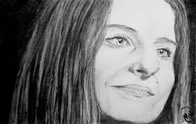 I love Anna's new look. I'll have to buy blond charcoal pencils for future  scribbles.