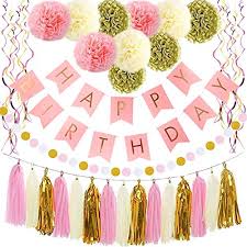 Gifts under $20 gifts under $50 funny gifts photo gifts monogrammed gifts artisan gifts. Birthday Decorations Pink And Gold Happy Party Decoration For Girl Boy Women Men Banner Paper Garland Supplies 1st 21st 25th 30th 40th 50th 60th 80th Educational Toys Planet